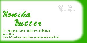 monika mutter business card